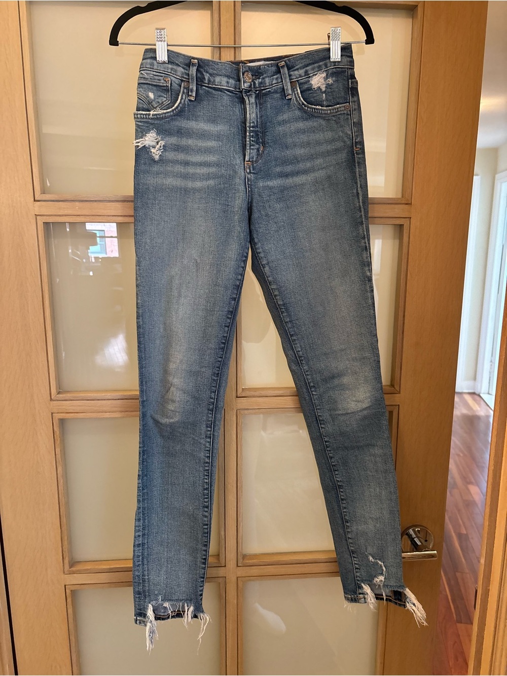 Agolde Light Blue Distressed Jeans